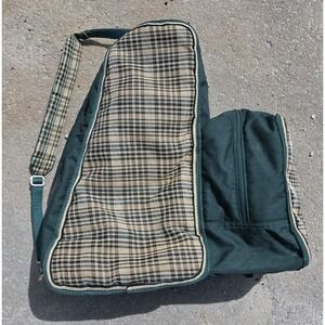 Kensington Roustabout Green Plaid Padded Boot Carry All Travel Bag